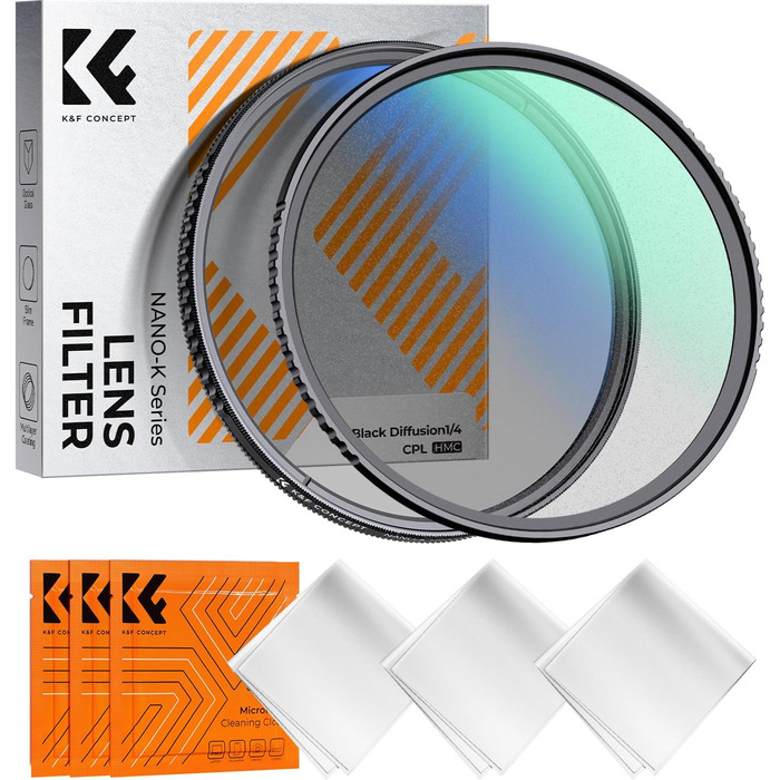 Фільтри K&F Concept 43mm: Black Mist 1/4, Поляризаційний, CPL з багатошаровим покриттям (Nano Klear)