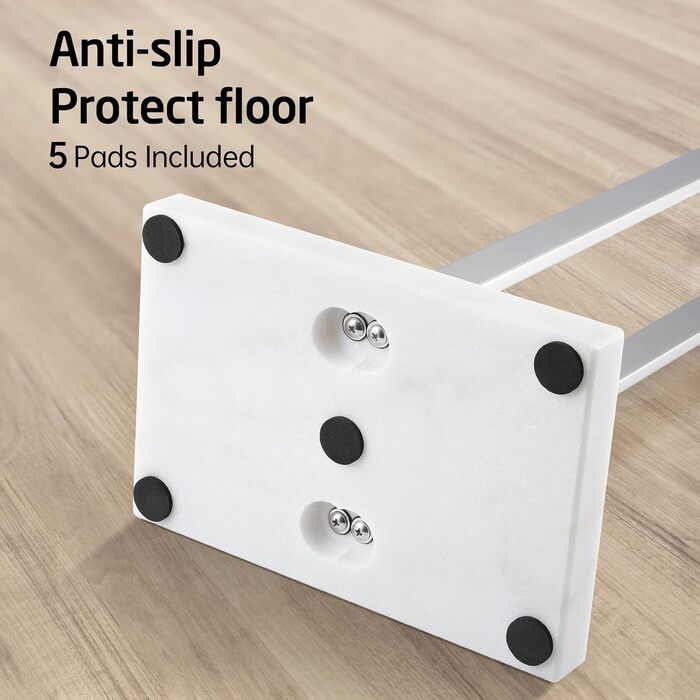 Підставка для рушників подвійна, сталева, з мармуровою основою, 84 см, BTH217-2