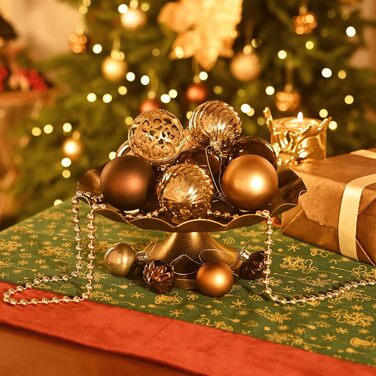 100 прикрас на ялинку Valery Madelyn Bronze - ялинкові кулі з підвісками, подарунковий набір