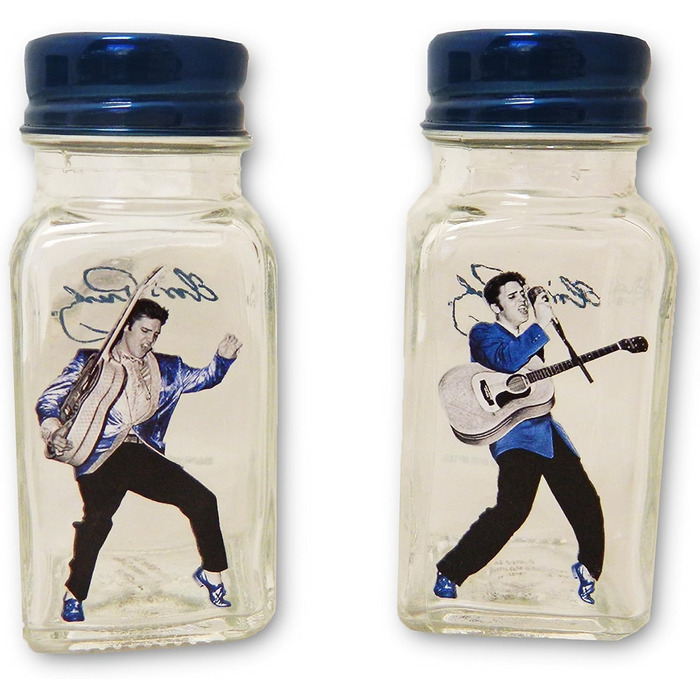 Midsouth Products Elvis Presley Salt and Pepper Shaker Set, Dancing Figures, 2-Piece Glass Shaker Set