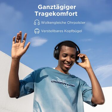 1MORE SonoFlow SE навушники Over-Ear Bluetooth з активним шумозаглушенням, бездротові, 70 годин відтворення, швидка зарядка, ENC мікрофон, глибокий бас, EQ пресети