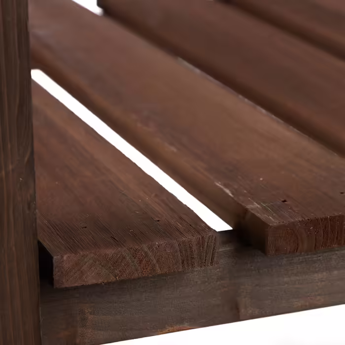 Підняте ліжко Relaxdays Wood темно-коричневе