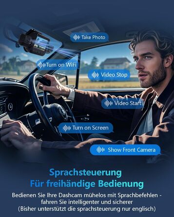 Відеореєстратор HUPEJOS KI Dashcam Auto 4-х канальний з монітором водія, 3K + 3 * 1080P, 360° камера, WiFi, GPS, CPL, 128GB, 24H парковка (V8Pro)