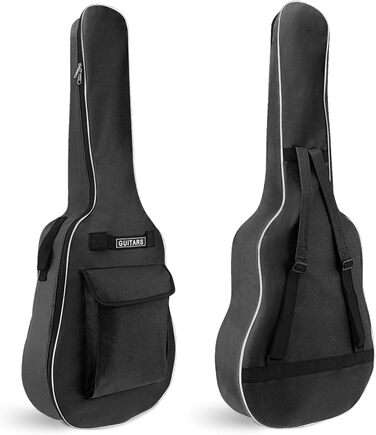 Чохол для акустичної гітари MuzcYM, чорний, з двома регульованими ременями, водонепроникний, 104 см