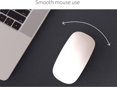 Килимок для миші RENMTURE двосторонній: Корк + PU-шкіра, 90x43 см, для офісу та дому, водостійкий, антиковзкий, чорний