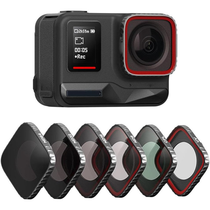 Фільтри для Insta360 Ace Pro: CPL, UV, ND (4, 8, 16, 32), ND4-PL, ND8-PL, ND16-PL, ND32-PL, комплект для екшн-камери, водонепроникний магнітний дизайн
