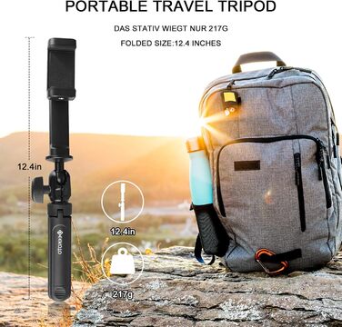 Штатив для камери GEEKOTO 77” з моноподом, 360° кульковою головкою, для DSLR, до 8кг, чорний (VT01)
