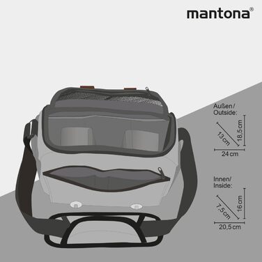Сумка для фотоапарата Mantona Milano Vintage сіра (для DSLR та бездзеркальних камер + аксесуари, piccolo)