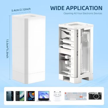 Набір для чищення клавіатури 32 в 1: для ноутбука, iPhone, AirPods та екрану. Комплект для чищення ПК з кріпленням для клавіш та очисником екрану. Ідеально для геймінгу та офісу