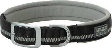 Нашийник для собак Terrain D.O.G. з відбиваючим матеріалом та неопреновою підкладкою, чорний. Розмір: 17-20 дюймів (43-51 см), ширина 2.5 см