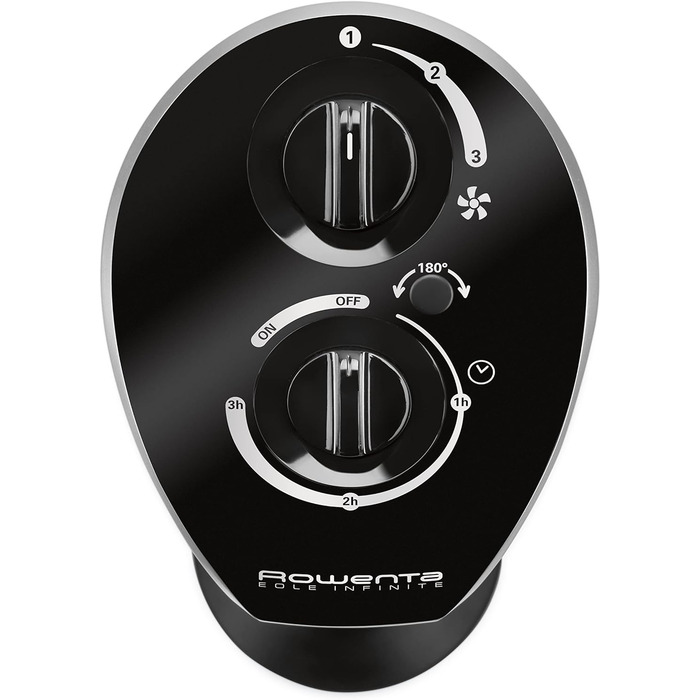 Вентилятор Rowenta Eole Infinite VU6620: тихий, потужний, з пультом керування, 3 швидкості, таймер, чорний