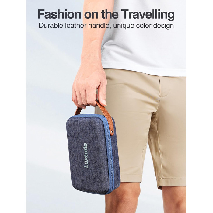 Органайзер для кабелів Luxtude: кейс для зберігання кабелів, зарядних пристроїв та Powerbank (Blue)