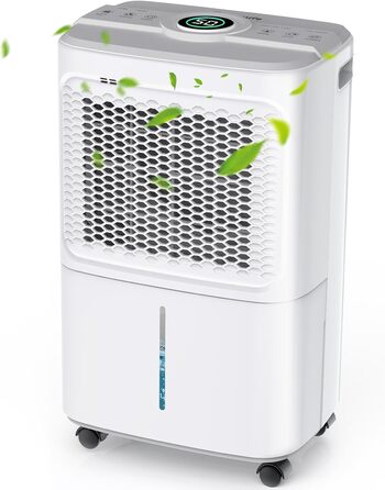 Електричний осушувач повітря Crecolife 12L/24h, 190W, для приміщень 20м², з цифровим дисплеєм та сенсорною панеллю керування, 3 режими осушення, 2 варіанти зливу, таймер 24г