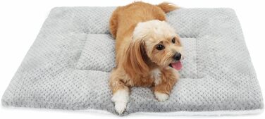 М'який килимок для собак та котів 60x80 см, білий з принтом кісток, машинне прання