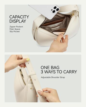 Сумка жіноча BOSTANTEN велика шопер з PU шкіри, елегантна сумка через плече, Hobo Bag чорна (1-3320-бежева)