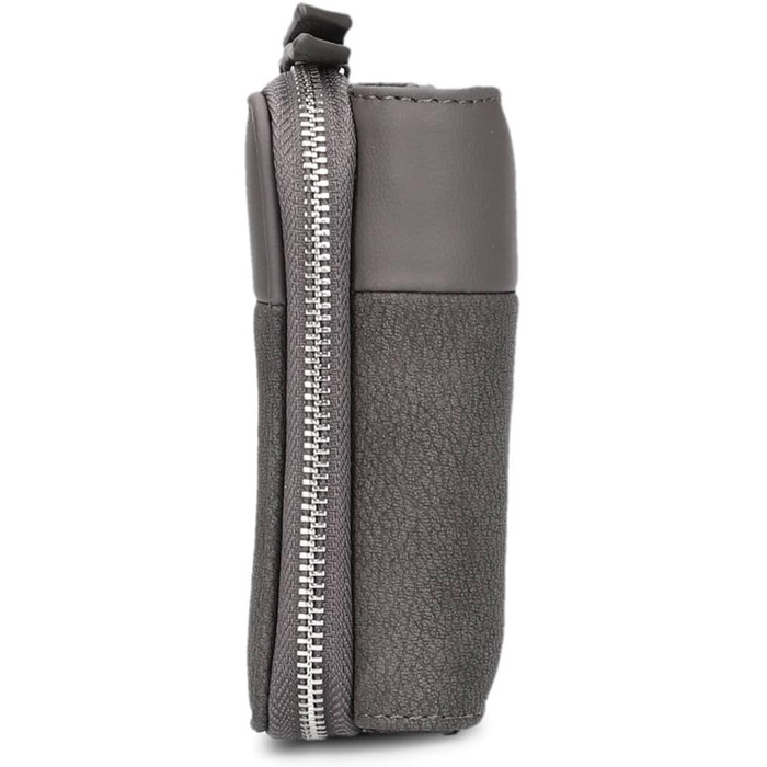 Two Ladies Wallet Eva EVW15 compact wallet, 6 card slots, ONE bill compartment, ONE see-through pocket, coin pocket on the outside, compartment for shopping trolley coins, modern and elegant wallet (Nubuk-Stone)