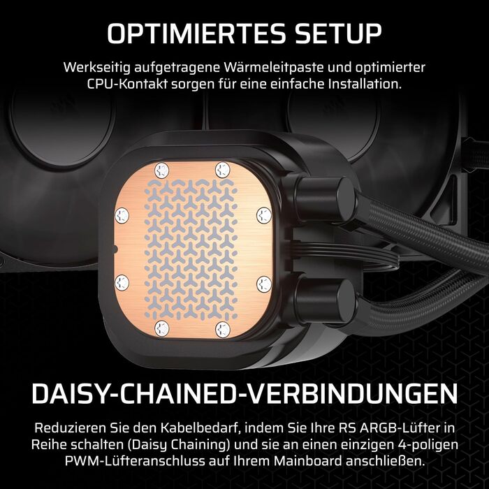 Система водяного охолодження Corsair Nautilus 360 RS для CPU - 240 мм, 3 вентилятори, чорний (без RGB)