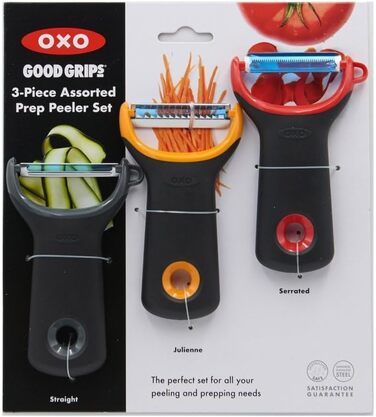 Набір овочечисток OXO Good Grips 3 шт. з нержавіючої сталі для чищення овочів та фруктів