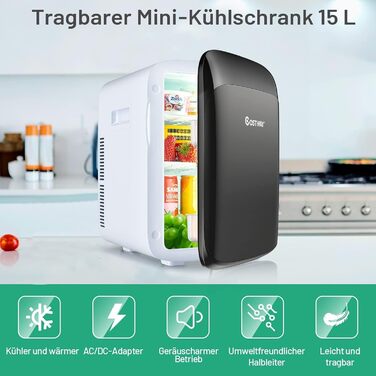 Міні-холодильник FANTASK 2-в-1, 15л: з охолодженням та підігрівом