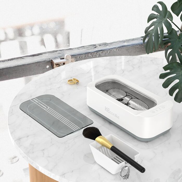 Ультразвукова очищувач KECOOLKE для ювелірних виробів, кілець, монет та окулярів з цифровим таймером (сірий)