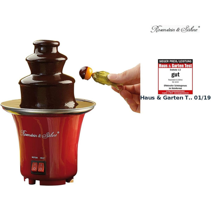 Шоколадний фонтан Rosenstein & Söhne: Міні шоколадний фонтан для дому