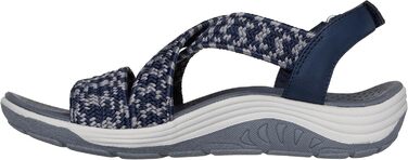 Skechers Martha Stewart Reggae Cup – Жіночі сандалі Coastal Trail, 38.5 EU, темно-сині з сірим