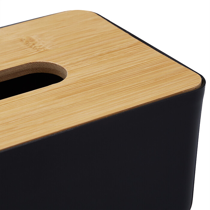 Relaxdays Cosmetic Tissue Box with Wooden Lid