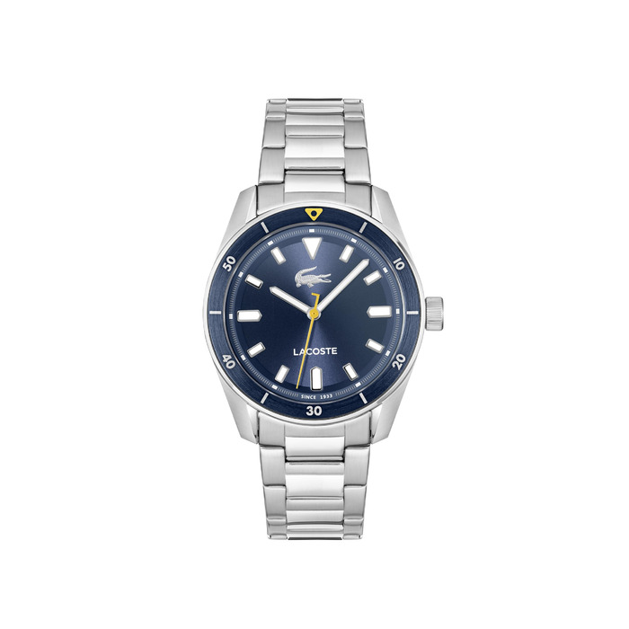 Годинник Lacoste Boston чоловічий, кварцовий, синій (сталь/шкіра)