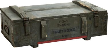 Дерев'яний ящик для зберігання, мілітарі, 80x42x24 см, вінтаж, для боєприпасів, вина, яблук, стиль Shabby, коробка з дерева