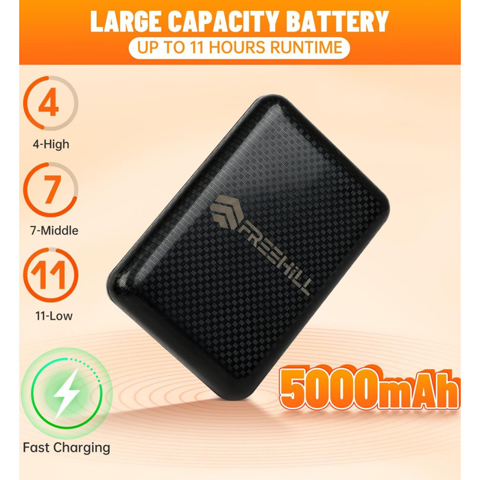 Обогревні шкарпетки з мериносової вовни Freehill для чоловіків та жінок, USB-зарядка, чорні