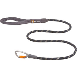 RUFFWEAR Knot-a-Leash — світловідбивний повідок для собак із мотузки з карабіном, 1,5 м, 7 мм, чорний