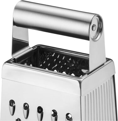 Тёрка кухонна WMF Gourmet Vierkantreibe, нержавіюча сталь, 4 поверхні, 8 x 24 см, Cromargan, для картоплі та овочів, придатна для миття в посудомийній машині
