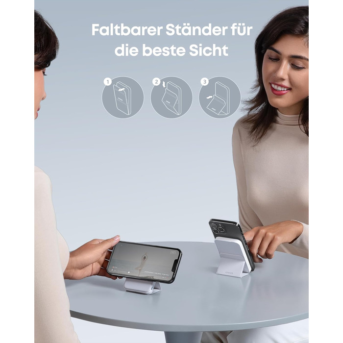 Anker MagGo Powerbank 5000mAh з магнітним з'єднанням, USB-C, для iPhone 17/16/15/14/13/12