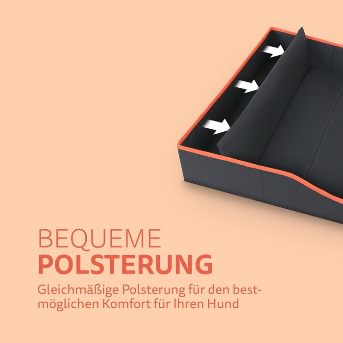 Кішечкове ліжко Betliving для собак та котів, зкладне, оранжеве (60x43 см)