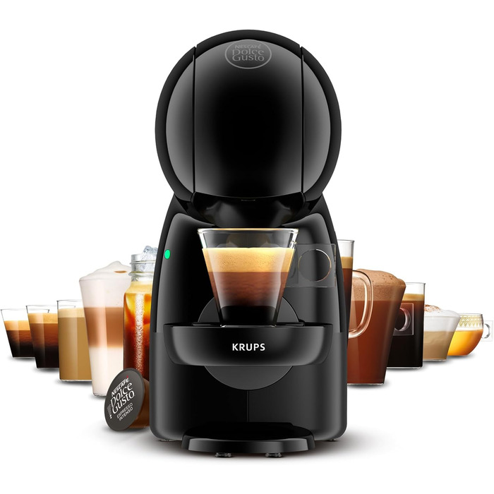 Кавомашина NESCAFÉ Dolce Gusto Piccolo XS by KRUPS, 15 бар, 0.8л резервуар, антрацит, KP1A3B