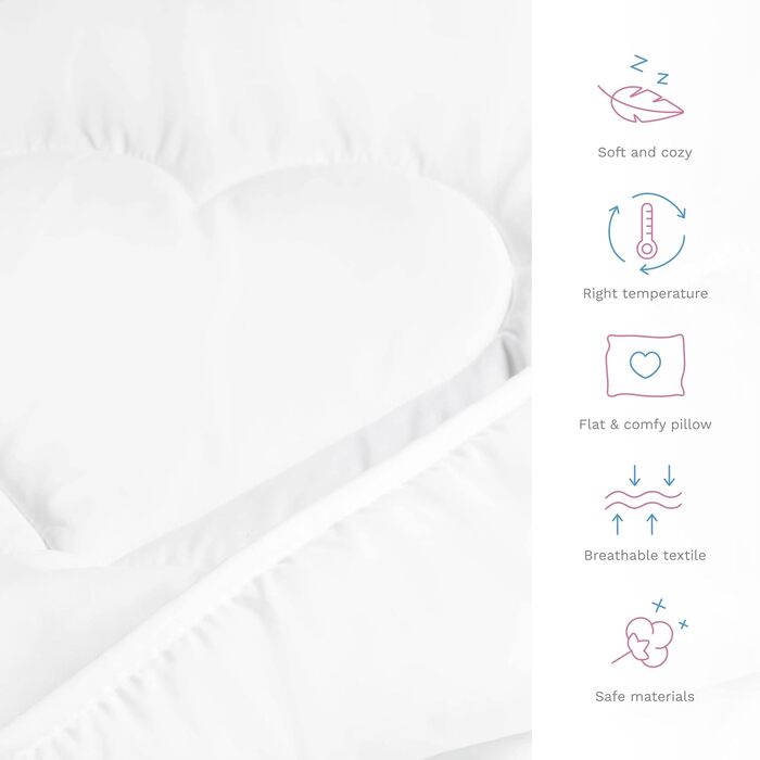 Набір постільної білизни для малюків: ковдра 80x70 см та подушка з 100% бавовни, для ліжечка або візочка