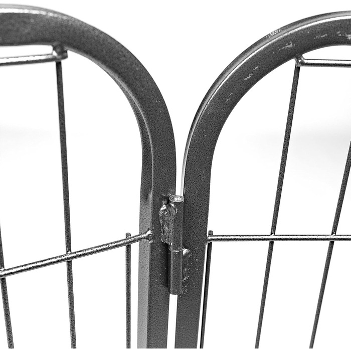 Металевий вольєр для цуценят Estexo, огорожа для цуценят, клітка для цуценят, загін для собак, вольєр для собак (8 панелей, 80x100 см)