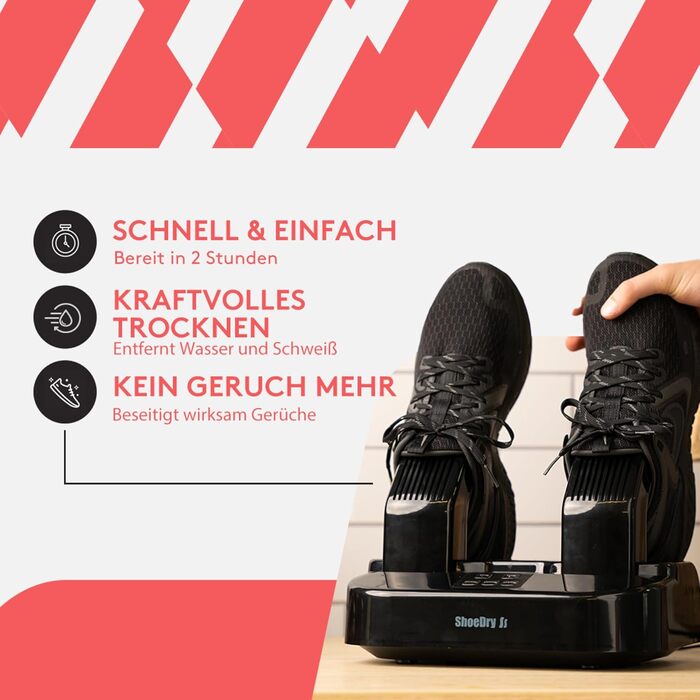 ShoeDry Ozone - Shoe Dryer & Shoe Refresher - Ozone Technology - Kills Bacteria and Fungi - No Unpleasant Odors - Fresh and Clean Shoes - Energy Efficient.