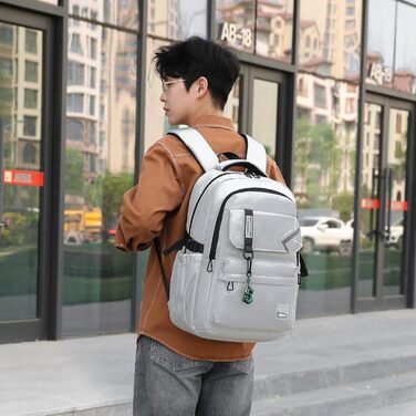 Шкільний рюкзак для підлітків та дітей: 8-14 років, світло-сірий, великий, для школи, буденних потреб