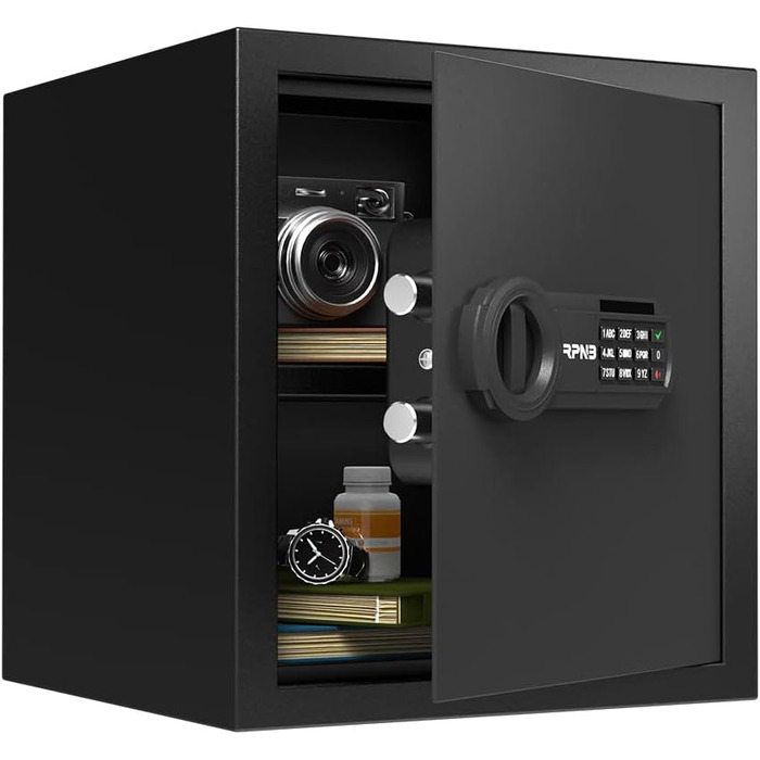 Електронний сейф RPNB Luxus Tresor з кодовим замком, 51 л - для дому, офісу, готелю, зберігання грошей та коштовностей