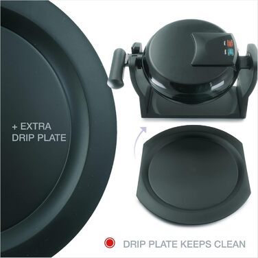 Вафельниця Korona Party з діаметром 18 см, 1000 Вт, автоматичне регулювання температури, червона (41004)