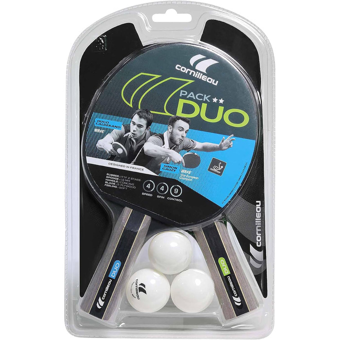 Набір для пінг-понгу Cornilleau: 2 ракетки + 3 м'ячі, червоний