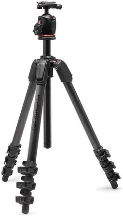 Штатив Manfrotto 055XPRO3 з триногим наголовником – професійний штатив з алюмінію, 3 секції, для DSLR та аксесуарів
