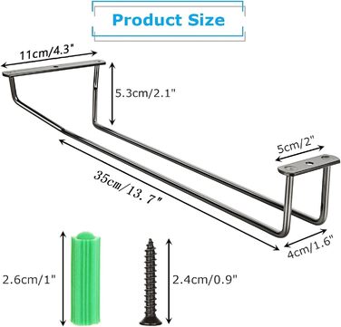 Підставка для келихів вина FWEEK (4 шт.) - рейлінг, кріплення для бару та кухні