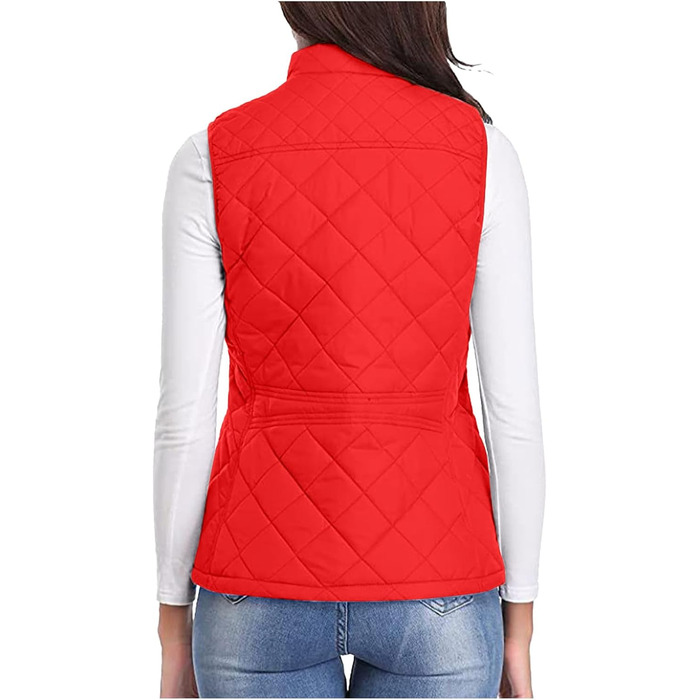 Жіночий теплий жилет з капюшоном, легкий, з пуховим наповнювачем, водонепроникний, вітрозахисний, з кишенями, червоний, розмір M