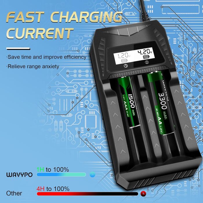 Зарядний пристрій для акумуляторів 18650 з LCD дисплеєм, 12 слотів, універсальний, швидка зарядка для 26650, 16340, 14500, 18350, 18500 AA AAA (тільки зарядний пристрій)