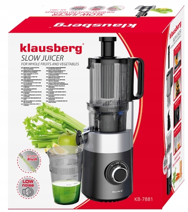 Горизонтальна шнекова соковижималка Klausberg KB 7881, 180 Вт
