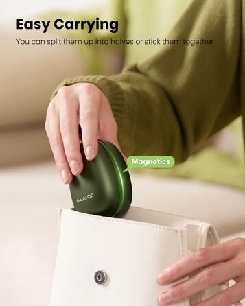 Електричні грілки для рук Gaiatop (2 шт.), магнітні, 3 режими нагріву, портативні, для активного відпочинку та подарунків