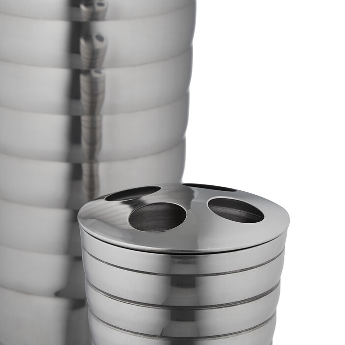 Relaxdays 5-piece Bathroom Set Stainless Steel