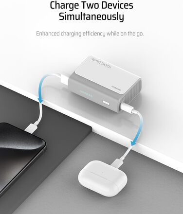 Powerbank CUKTECH 10000mAh 30W з USB-C, 2 порти, для iPhone, Samsung, iPad, Xiaomi, MacBook та інших